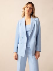 Ro&Zo Blue Double Breasted Blazer - Image 1 of 6