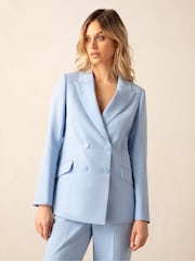 Ro&Zo Blue Double Breasted Blazer - Image 3 of 6