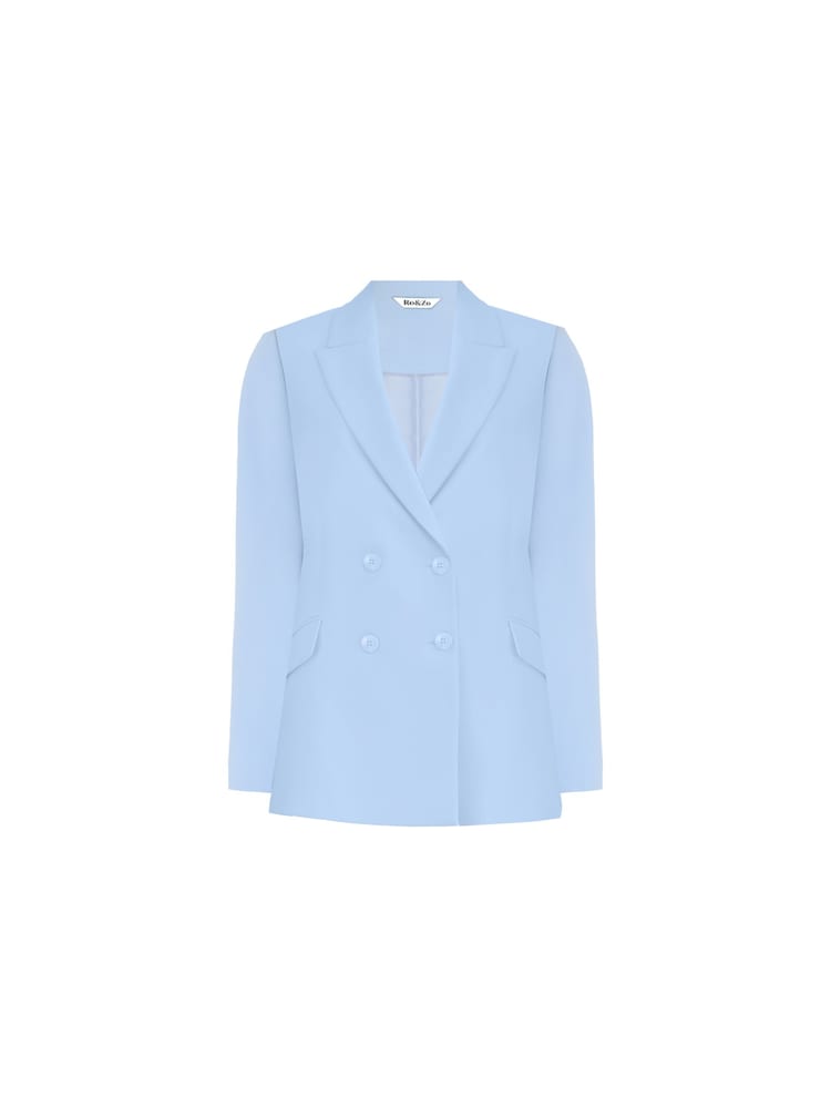 Ro&Zo Blue Double Breasted Blazer - Image 6 of 6