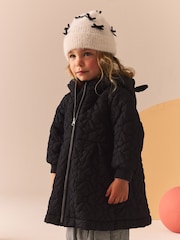 Ecru White Bow Beanie Hat (3-16yrs) - Image 1 of 4