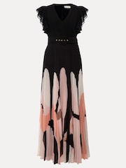 Phase Eight Black Petite Isla Printed Skirt Maxi Dress - Image 7 of 7