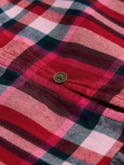 Red Check Long Sleeve Tiered 100% Cotton Dress (3-16yrs) - Image 9 of 9
