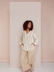 Natur - Evans Curve Bluse mit Kerbausschnitt - Bild 2 von 6