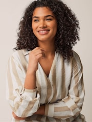 Natur - Evans Curve Bluse mit Kerbausschnitt - Bild 6 von 6