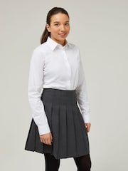 Trutex White Slim Fit Long Sleeve 3 Pack School Shirts - Imagen 1 de 7