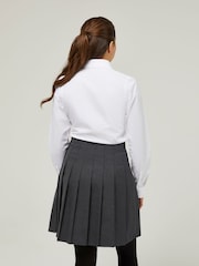Trutex White Slim Fit Long Sleeve 3 Pack School Shirts - Imagen 2 de 7