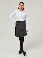 Trutex White Slim Fit Long Sleeve 3 Pack School Shirts - Imagen 3 de 7