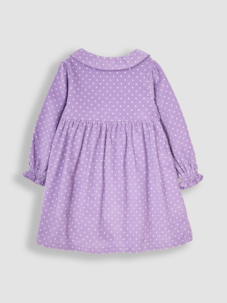 JoJo Maman Bébé Lilac Purple Cord Shirt Dress - Image 2 of 3