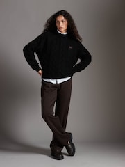 كنزة محبوكة بشكل ضفائر من Fred Perry - صورة 3 من 7