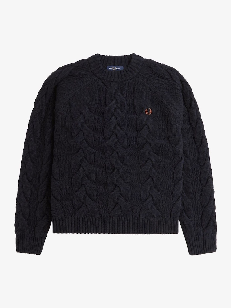 Fred Perry Cable Knitted Jumper - Image 6 of 7