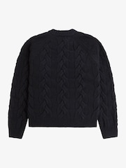 كنزة محبوكة بشكل ضفائر من Fred Perry - صورة 7 من 7