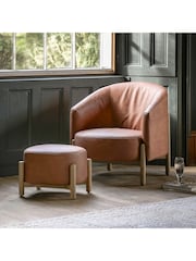 Gallery Home Vintage Brown Stanley Leather Armchair - Image 1 of 4