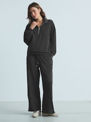 Black Modal Blend Half Zip Top - Image 2 of 9