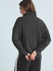 Black Modal Blend Half Zip Top - Image 4 of 9