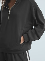 Black Modal Blend Half Zip Top - Image 6 of 9