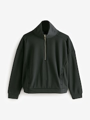 Black Modal Blend Half Zip Top - Image 7 of 9