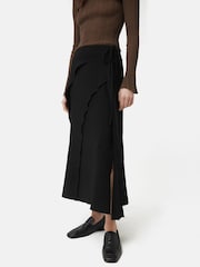 Jigsaw Black Crepe Japanese Seamed Skirt - Image 1 of 6