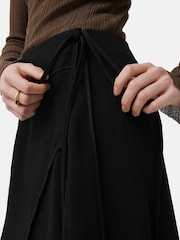 Jigsaw Black Crepe Japanese Seamed Skirt - Image 4 of 6
