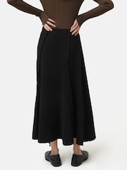 Jigsaw Black Crepe Japanese Seamed Skirt - Image 5 of 6