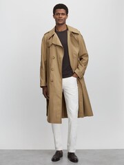 Oscar Jacobson Cotton Trench Coat - Image 1 of 6