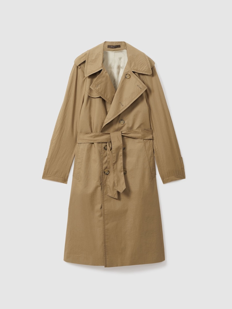 Oscar Jacobson Cotton Trench Coat - Image 2 of 6
