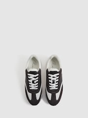 Reiss Charcoal Emmett Leather Suede Running Trainers - Image 3 of 4
