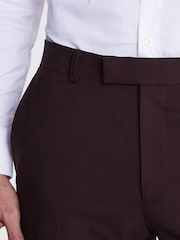 MOSS Purple Tailored Fit Port Flannel Trousers - Image 3 of 3