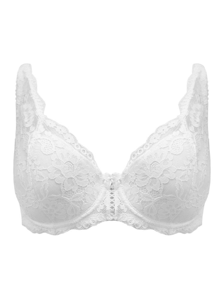 Pour Moi White Full Cup Fleur Balconette Bra - Image 3 of 4
