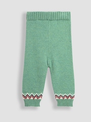 JoJo Maman Bébé Red Christmas Fair Isle Pattern Knitted Jumper & Leggings Set - Image 5 of 5