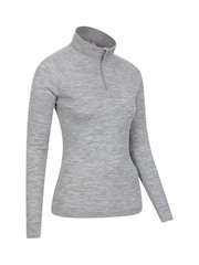 Mountain Warehouse Grey Womens Merino Zip Neck Thermal Top - Image 2 of 5