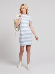 U.S. Polo Assn. Blue Womens Striped T-Shirt Dress - Image 4 of 7