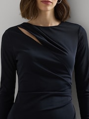 Lauren Ralph Lauren Коктейльные платья с плиссировкой Стрейчевый трикотаж цвета морской волны - Image 5 of 9