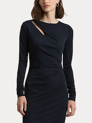 Lauren Ralph Lauren Коктейльные платья с плиссировкой Стрейчевый трикотаж цвета морской волны - Image 7 of 9