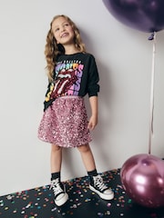 Pink Velour Sequin Skirt (3-16yrs) - Image 2 of 7
