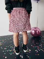 Pink Velour Sequin Skirt (3-16yrs) - Image 3 of 7