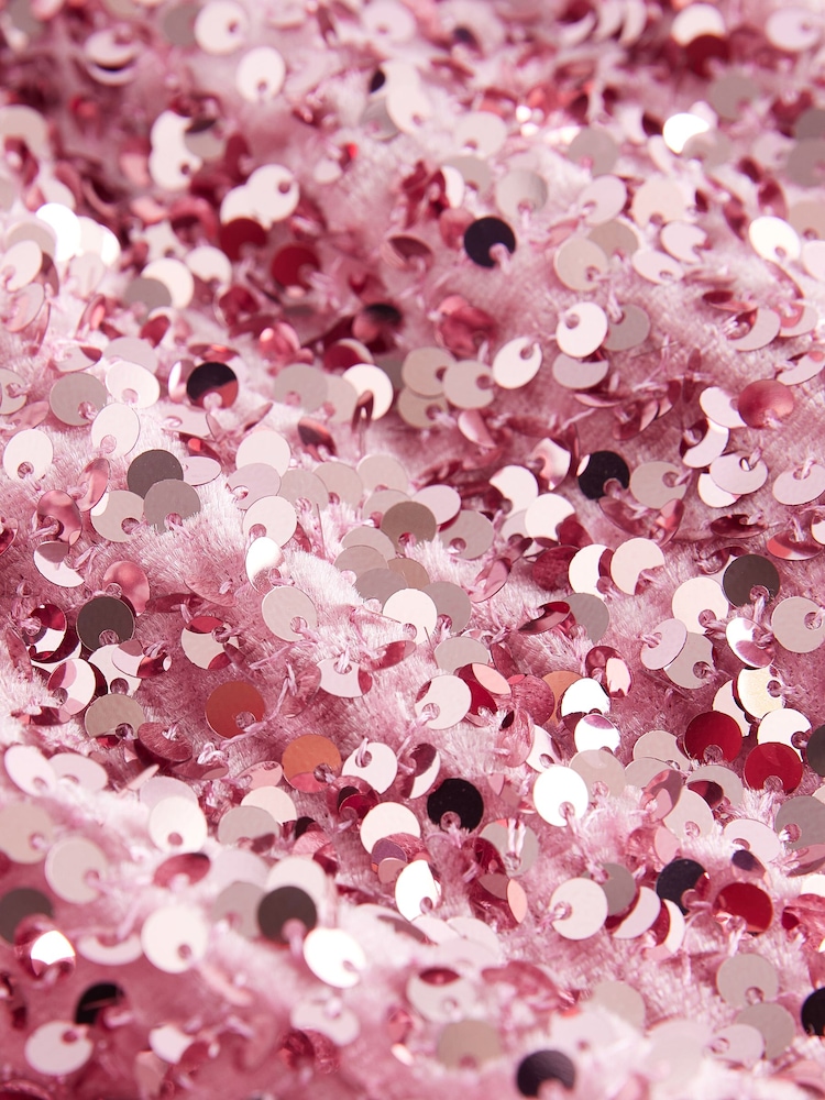 Pink Velour Sequin Skirt (3-16yrs) - Image 7 of 7
