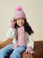 Multi Rainbow Hat Gloves And Scarf Set (3-16yrs) - Image 2 of 4