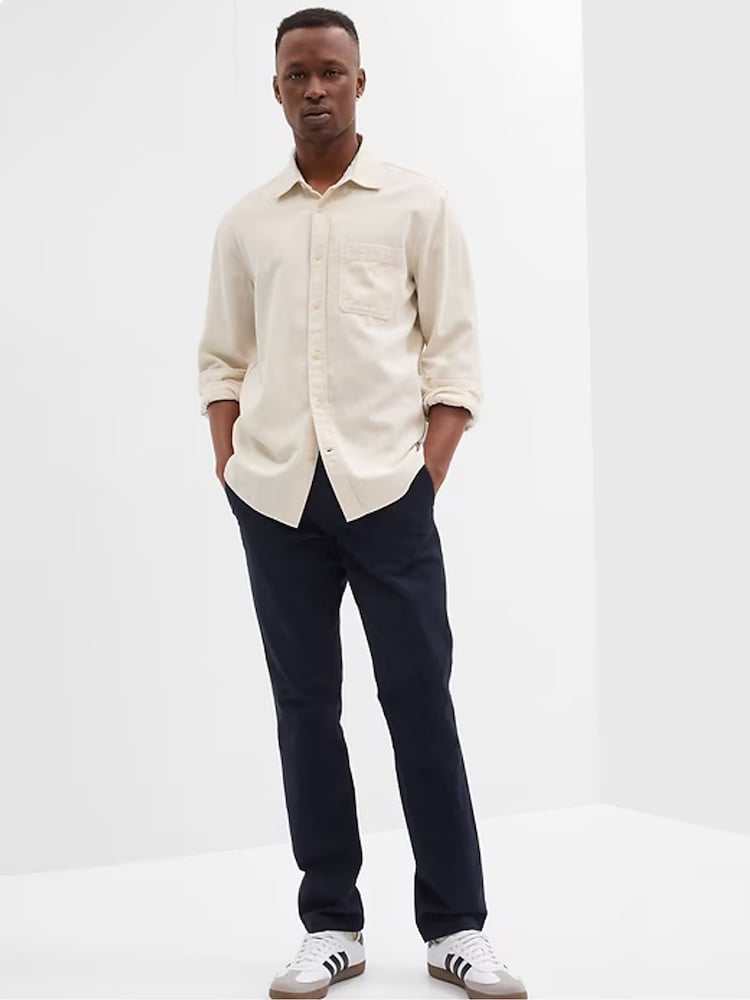 Gap Blue Skinny Fit Stretch Essential Chino Trousers - Image 1 of 4