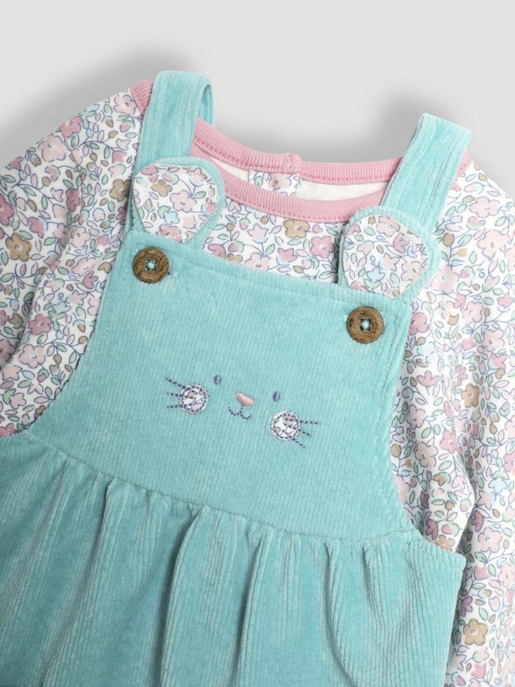 JoJo Maman Bébé Mouse Velour Pinafore Dress And Top Set 2 Pack - Bild 6 von 6 JoJo Maman Bébé Mouse Velour Pinafore Dress And Top Set 2 Pack - Bild 6 von 6