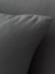 Bianca Set of 2 Charcoal Grey 180 Thread Count Cotton Pillowcases - Image 2 of 4