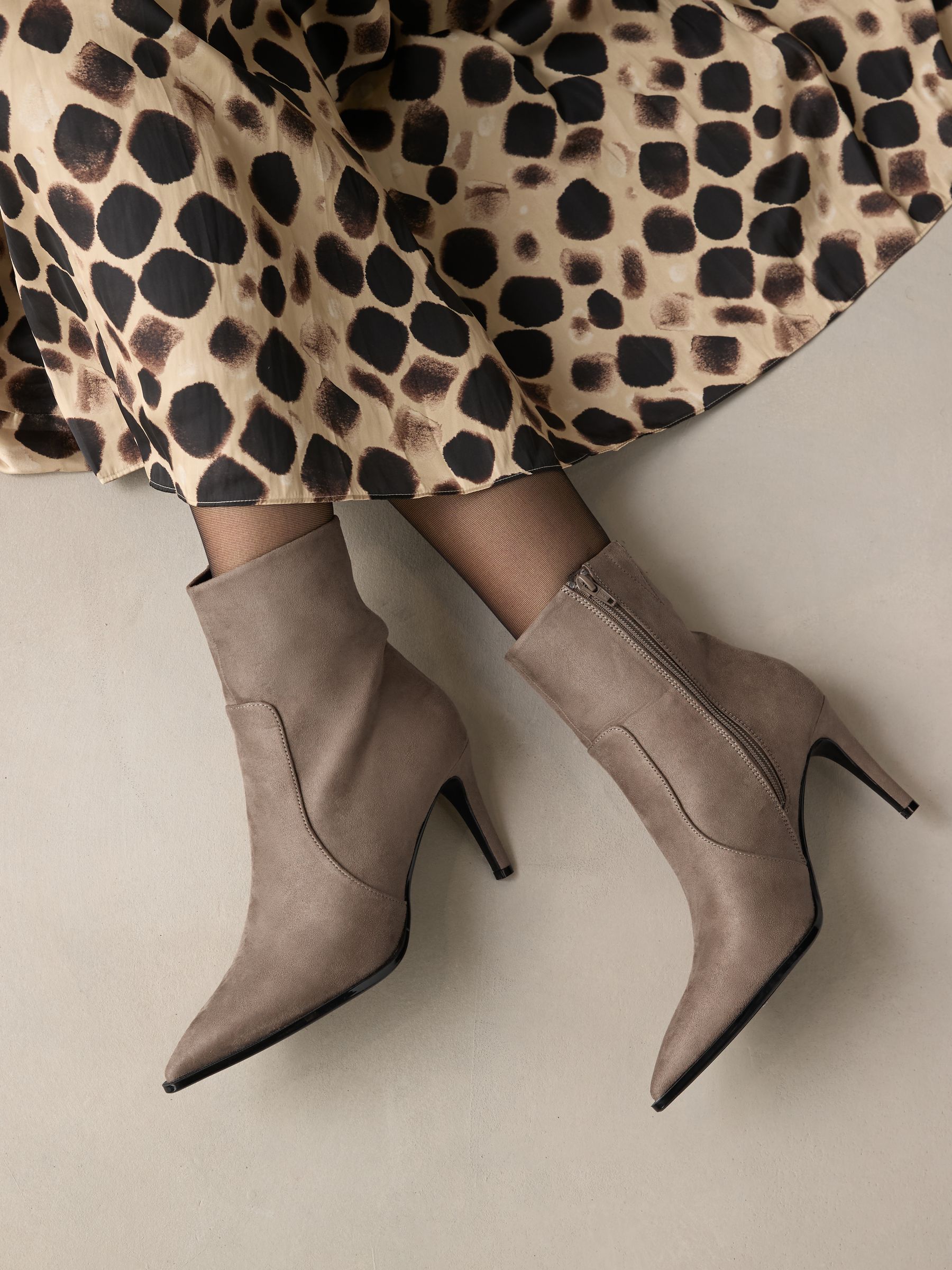 Buy Grey Forever Comfort Skinny Heeled Ankle Boots from the Next UK online shop