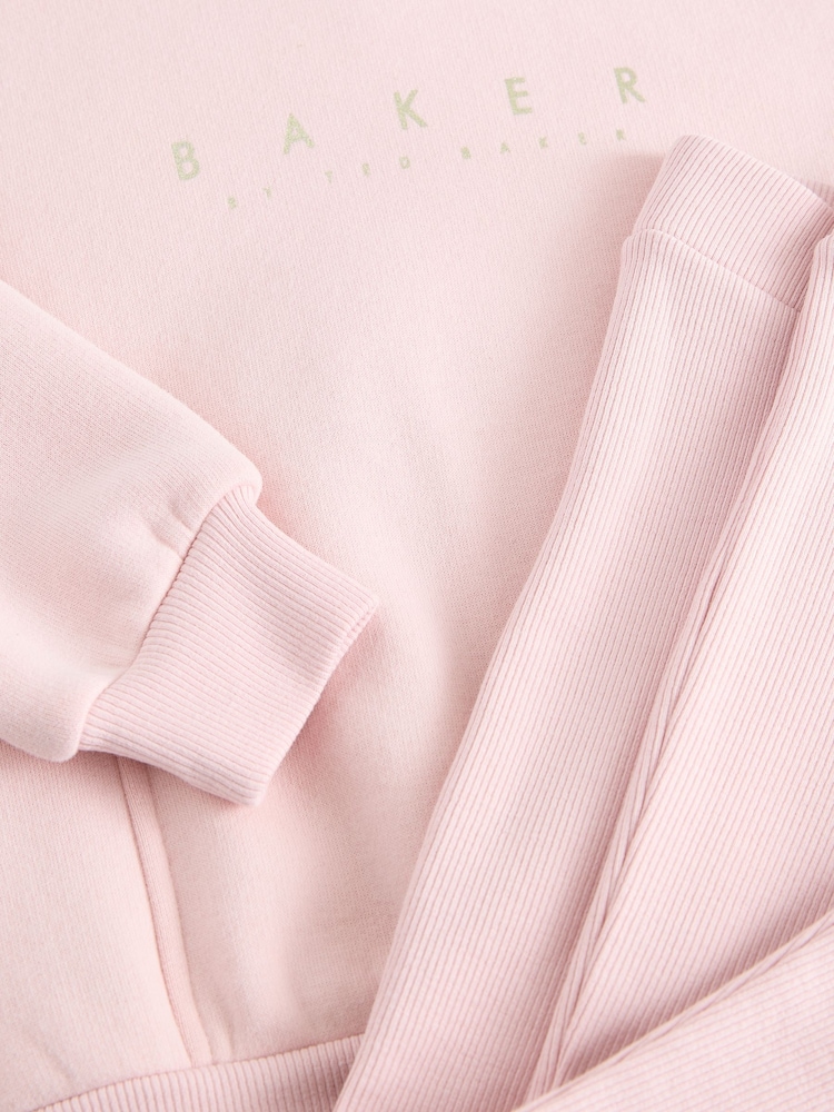 Baker by Ted Baker Pink Sweat Top and Flare Set - Image 13 of 14