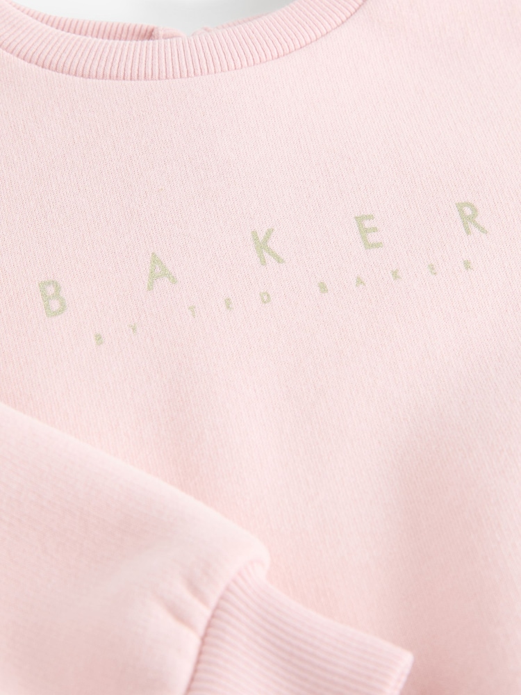 Baker by Ted Baker Pink Sweat Top and Flare Set - Image 14 of 14