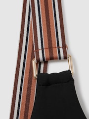 Reiss Black/Brown Yve Striped Strap Bikini Top - Image 5 of 5