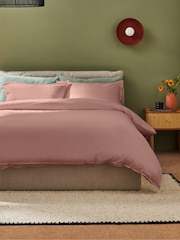 MADE.COM Dusty Rose Cosy Washed Cotton Duvet Cover and Pillowcase Set - Image 1 of 3