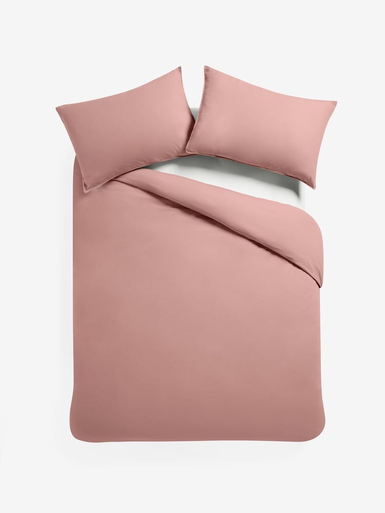 MADE.COM Dusty Rose Cosy Washed Cotton Duvet Cover and Pillowcase Set - Image 3 of 3 MADE.COM Dusty Rose Cosy Washed Cotton Duvet Cover and Pillowcase Set - Image 3 of 3