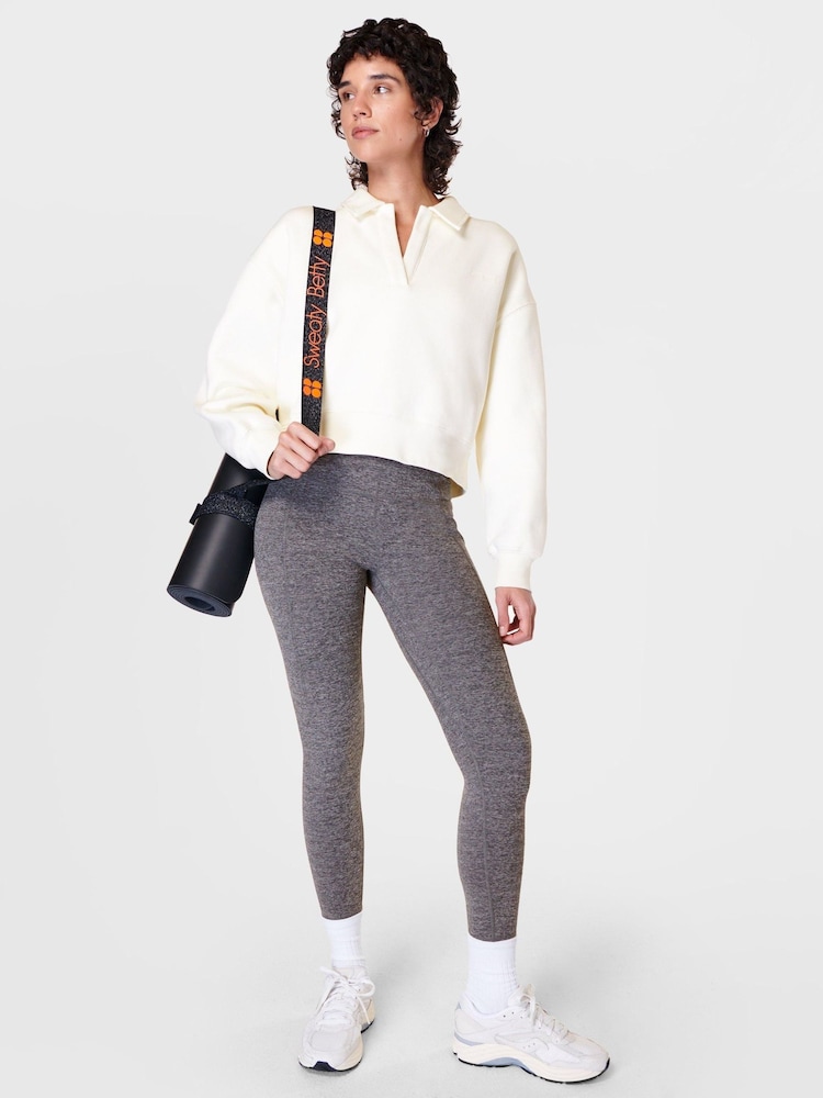 Sweaty Betty Dark Grey Marl 7/8 Length Super Soft Yoga Leggings - Image 1 of 8
