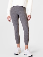 Sweaty Betty Dark Grey Marl 7/8 Length Super Soft Yoga Leggings - Image 3 of 8