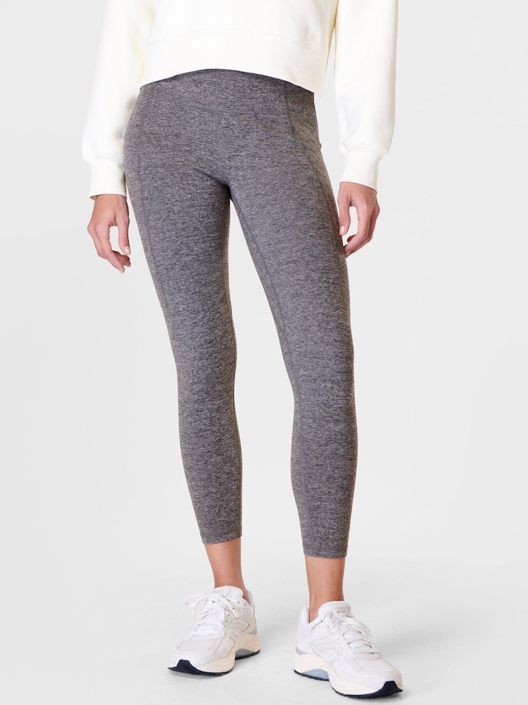 Sweaty Betty Dark Grey Marl 7/8 Length Super Soft Yoga Leggings - Image 3 of 8