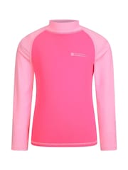 Mountain Warehouse Pink Kids Long Sleeved Rash Vest - Image 1 of 4